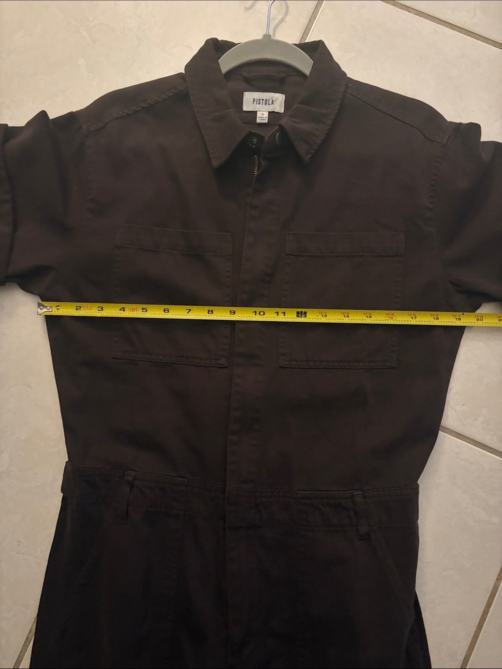 pistola Dark Brown Short-Sleeve Utility Jumpsuit - Picture 13 of 16